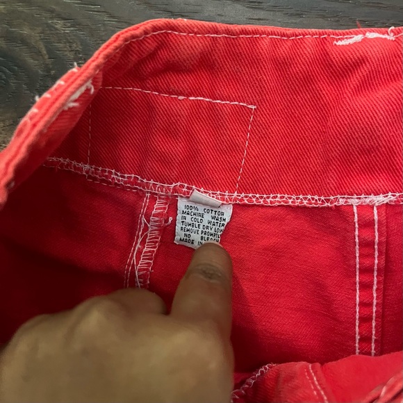 Vintage Baxis red super flare bells bellbottom wide leg denim jeans 26” waist - Picture 6 of 15